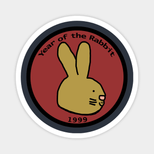 Year of the Rabbit 1999 Bunny Portrait Magnet